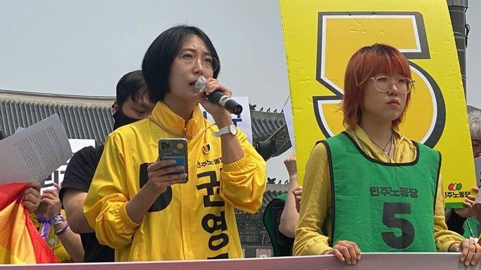 각오를 밝히고 있는 장혜영 전의원