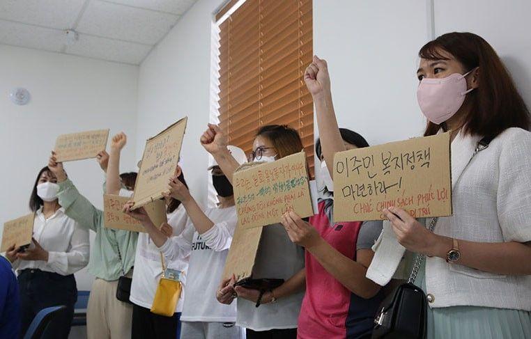 이주민 정책 마련을 요구하는 기자회견