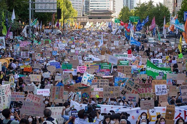 2022년 9월 23일 열린 기후정의행진 집회