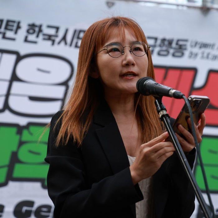 발언 중인 김정희원 (사진: 스튜디오R)